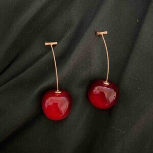 Anthropologie Cherry Drop Earrings